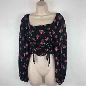 Floral Peasant Blouse / Crop Top NWT